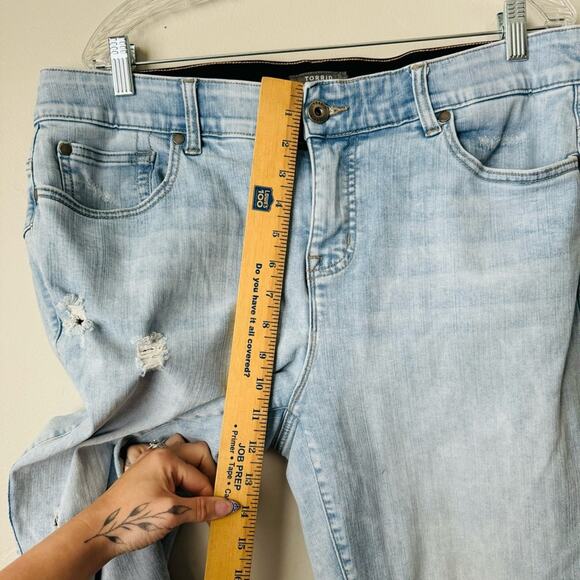 Torrid Bombshell Skinny Cropped Premium Stretch Jeans light wash woman’s 18 - Picture 5 of 10